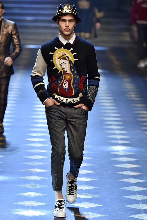 Jersey estampado de Dolce & Gabbana otoño/invierno 2017/2018 en la Milán Fashion Week