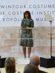 Michelle Obama dando un discurso en 'The Costume Institutes' de Anna Wintour en 2014