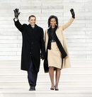Michelle Obama con un total look con su marido Barack Obama en el 2009