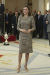 La Reina Letizia con un vestido en tweed en los Premios Nacionales del Deporte