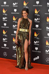 Macarena Gómez con un vestido dorado en los Premios Feroz 2017