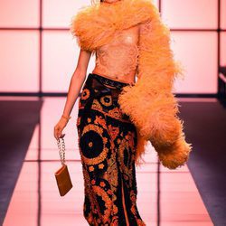 Pantalón estampado de Giorgio Armani Privé primavera/verano 2017 en la Semana de la Alta Costura de París