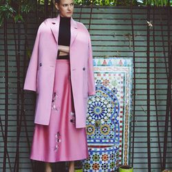 Abrigo oversize de color rosa de L.K.Bennett colección primavera/verano 2017
