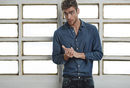 Camisa denim de Stradivarius colección masculina invierno 2017