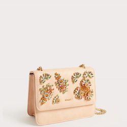 Bolso nude con flores de Uterqüe primavera/verano 2017