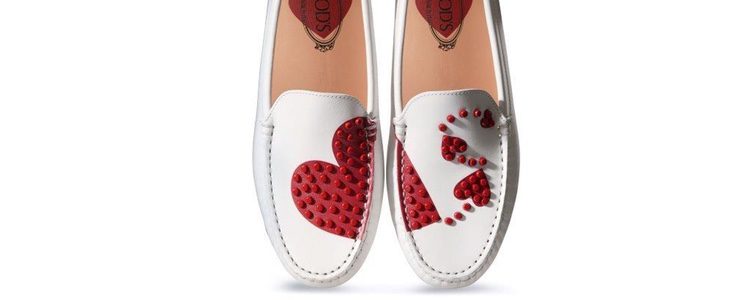 Mocasines blancos de Tod's colección San Valentín 2017