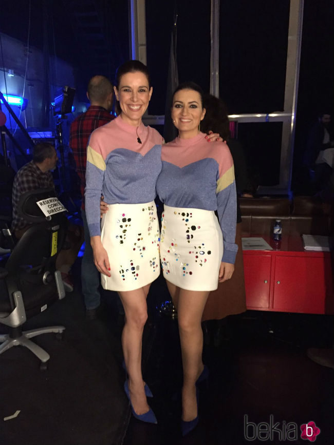 Raquel Sánchez Silva y Silvia Abril con el mismo look en el programa 'Late Motiv'