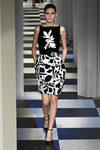 Vestido bicolor de Oscar de la Renta otoño/invierno 2017/2018 en la New York Fashion Week