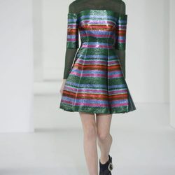 Vestido multicolor de Delpozo otoño/invierno 2017/2018 en la New York Fashion Week