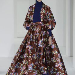 Vestido floral de Delpozo otoño/invierno 2017/2018 en la New York Fashion Week