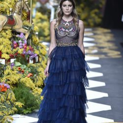 Vestido con volantes de Jorge Vázquez otoño/invierno 2017/2018 en la Madrid Fashion Week