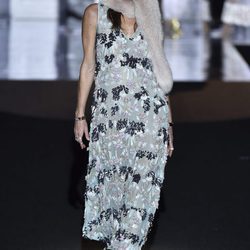 Cristina Paiget en el desfile otoño/invierno 2017/2018 de Duyos en la Madrid Fashion Week