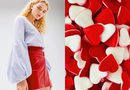 Falda de cuero roja de Bershka campaña primavera/verano 2017