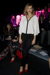 Norma Ruiz con un look sencillo en el front row de Hannibal Laguna en la Madrid Fashion Week