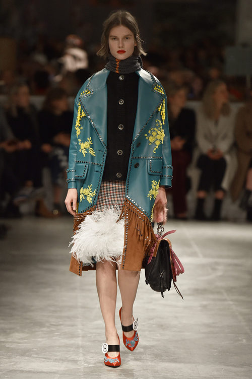Chaqueta verde de Prada otoño/invierno 2017/2018 en la Milán Fashion Week