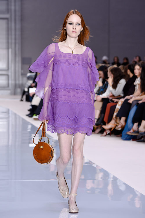 Vestido vaporoso de Chloé otoño/invierno 2017/2018 en la Paris Fashion Week