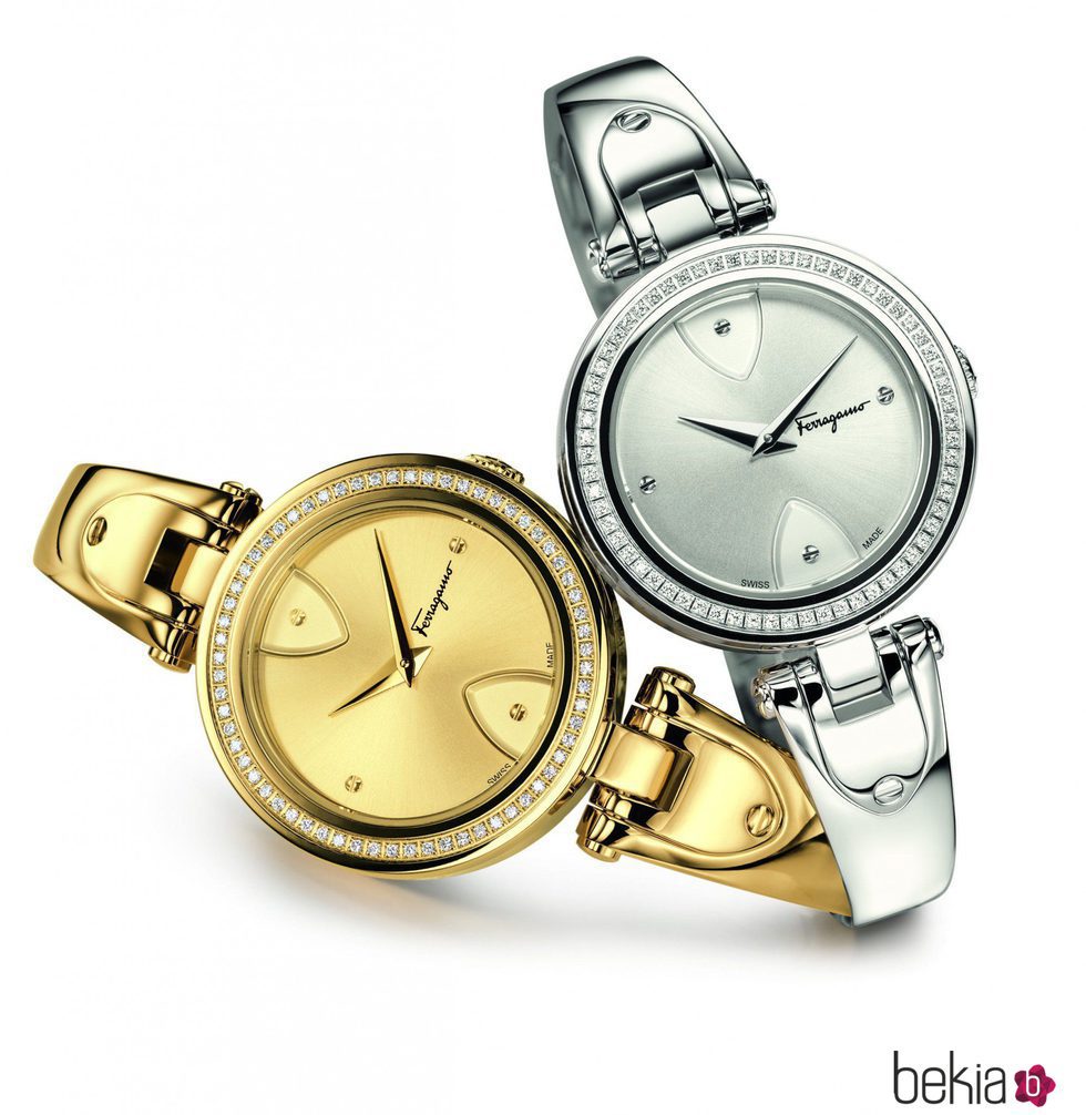 Relojes metalizados de Salvatore Ferragamo en su colección 'Gilio'