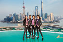 Los ángeles de Victoria's Secret posando en China para presentar el próximo Fashion Show