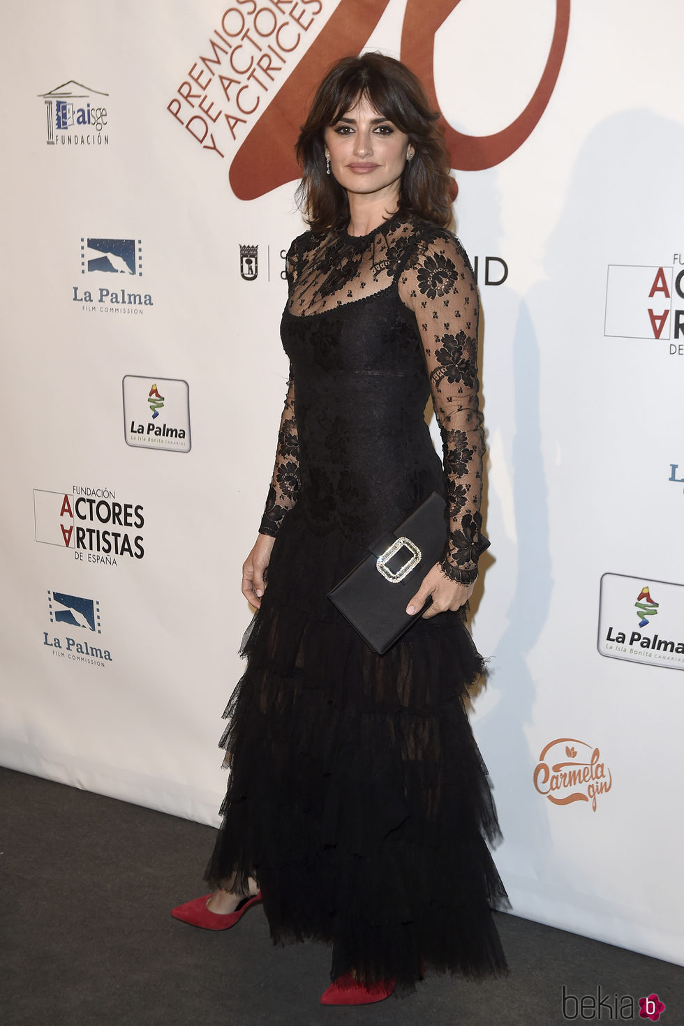 Penélope Cruz con un vestido de encaje y tul en los Premios de la Unión de Actores 