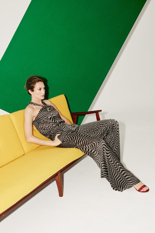 Nieves Álvarez con un jumpsuit estampado de Trucco primavera/verano 2017
