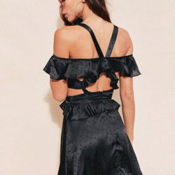 Vestido corto negro de Neroli by Nagore primavera/verano 2017