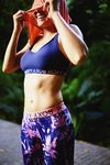 Leggins morados con estampado de la colección 'Fitness' primavera/verano 2017 de Roxy