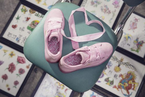 Zapatillas 'Suede Heart Reset' rosas de Puma primavera/verano 2017