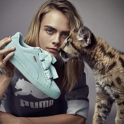 Cara Delevingne como embajadora de Puma con las nuevas 'Suede Heart Reset' primavera/verano 2017