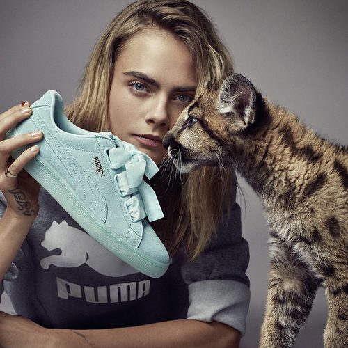 Cara Delevingne como embajadora de Puma con las nuevas 'Suede Heart Reset' primavera/verano 2017