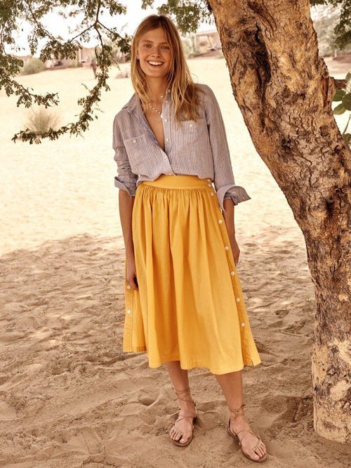 Falda amarilla de Madewell primavera/verano 2017