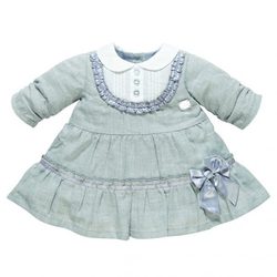 Vestido gris y blanco de la firma de bebé Chicco