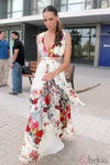 Eva González con un vestido de flores