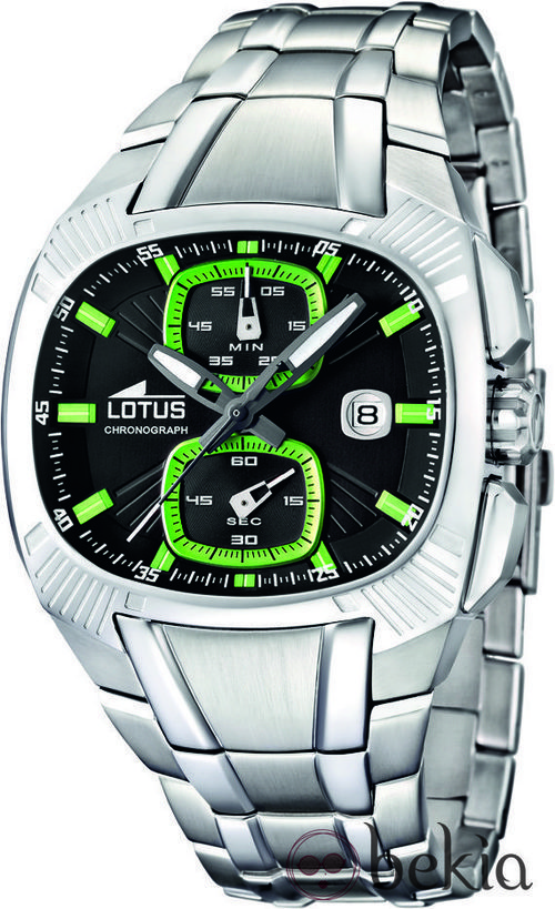 Reloj de hombre con detalles verdes de la colección Lotus Doom