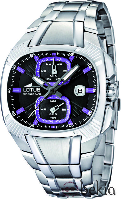 Reloj de hombre con detalles morados de la colección Lotus Doom