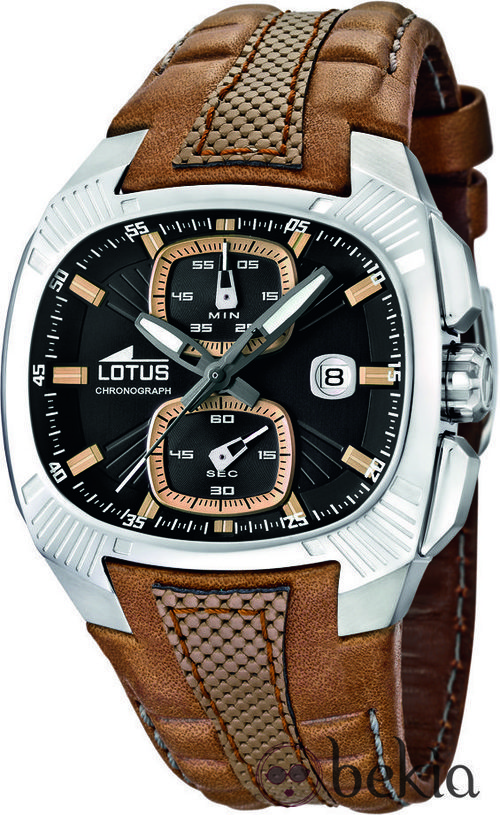 Reloj de hombre con detalles naranjas de la colección Lotus Doom