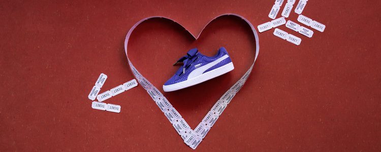 Zapatillas azules 'Basket Heart Denim' de Puma primavera/verano 2017
