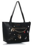 Bolso negro decorado con pins de Steve Madden primavera/verano 2017