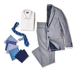 Traje de chaqueta gris perla de Tommy Hilfiger en su colección 'THFLEX Rafa Nadal Edition' 2017