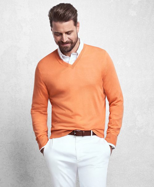 Jersey de color naranja de Brooks Brothers de la línea Golden Fleece primavera/verano 2017