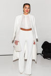 Olivia Culpo con un total white en un evento de la firma Aquazzura en 2016