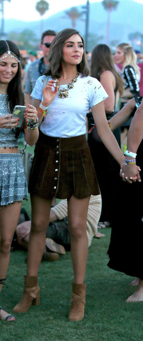 Olivia Culpo con un look boho-chic en el festival Coachella 2017