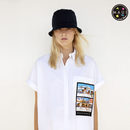 Camisa oversize con bolsillo estampado de la colección cápsula para verano 2017 de Zara y Maui and Sons