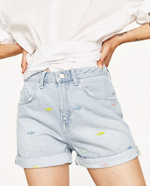 Short con bordado de la colección cápsula para verano 2017 de Zara y Maui and Sons