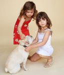 Vestido rojo y blanco para niña de la nueva colección para madres e hijas de Reformation