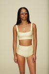 Bikini de rayas amarillas de la nueva colección de baño de Reformation 2017