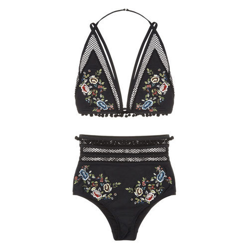 Bikini negro con transparencias de la nueva colección de bañadores de ASOS 2017