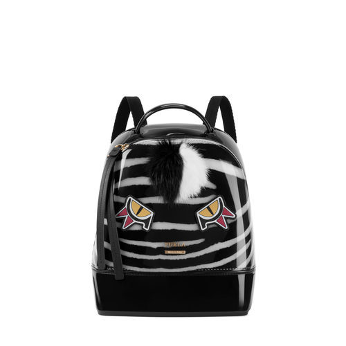 Mochila negra con dibujo de Furla colección Pre-Fall 2017