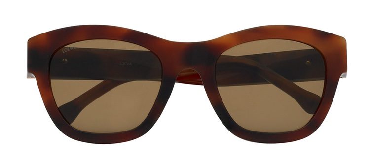 Modelo marrón de la nueva colección primavera/verano 2017 de gafas de sol vintage de Loewe