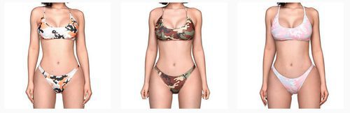 Bikinis de la nueva colección de camuflaje de Kylie Jenner