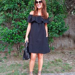 Paula Echevarría con un vestido de Pati Conde by Dándara